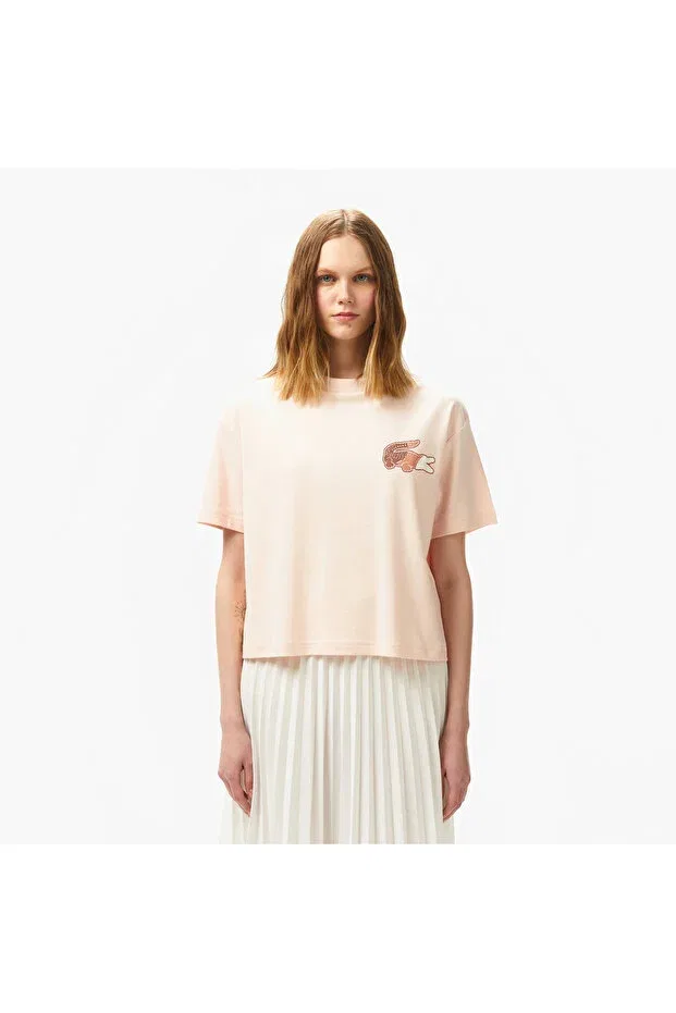 Футболка Lacoste Hcz-Pink, розовая с принтом