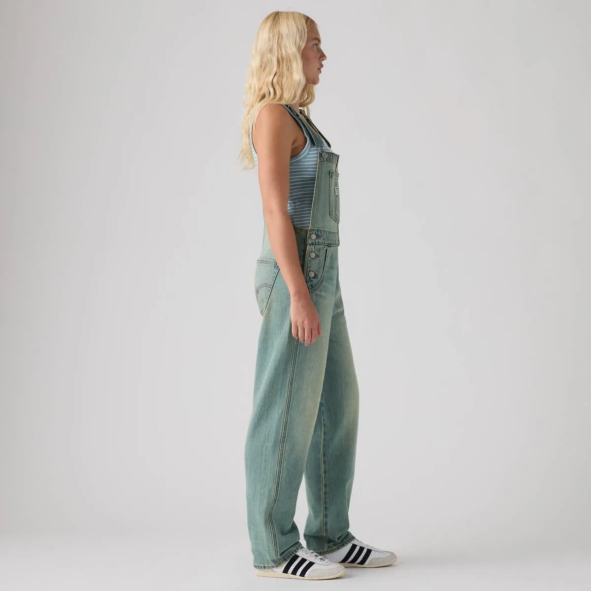 Винтажный джинсовый комбинезон Levi's, Time To Dust Ovrall - Medium Wash — фото 4