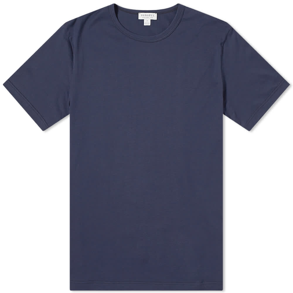 

Футболка Sunspel Classic Crew Neck Tee, Синий, Футболка Sunspel Classic Crew Neck Tee