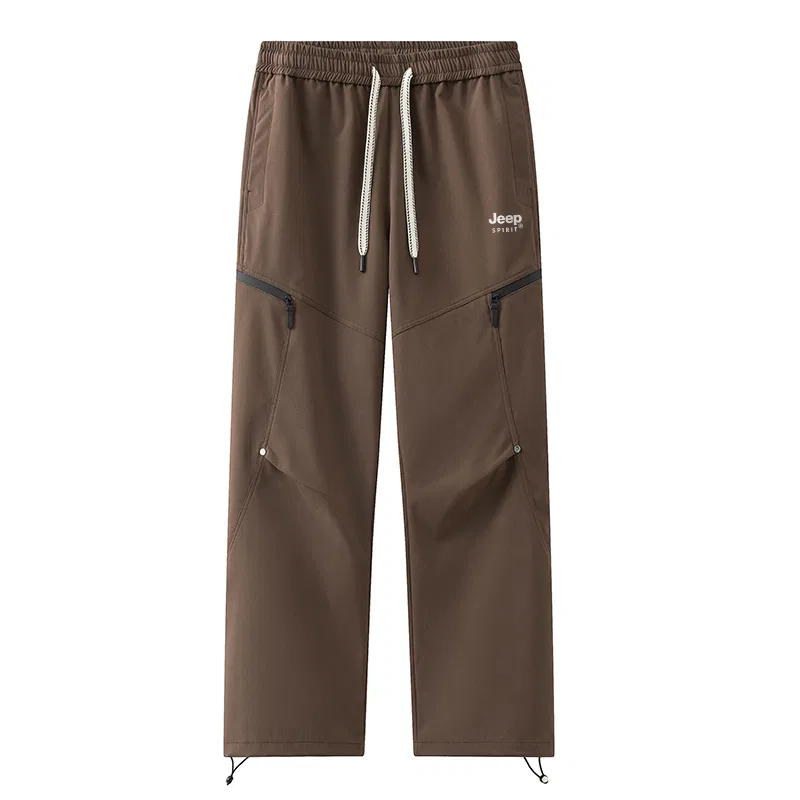 Детские утепленные карго-брюки на флисе JEEP SPIRIT, Brown Fleece-Lined