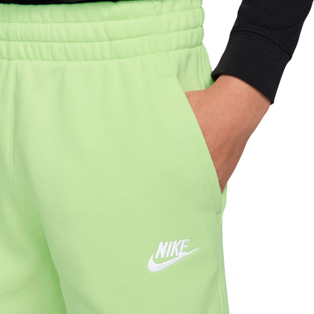 Шорты для мальчиков Club French Terry LBR Nike, цвет Light Liquid Lime/White — фото 4
