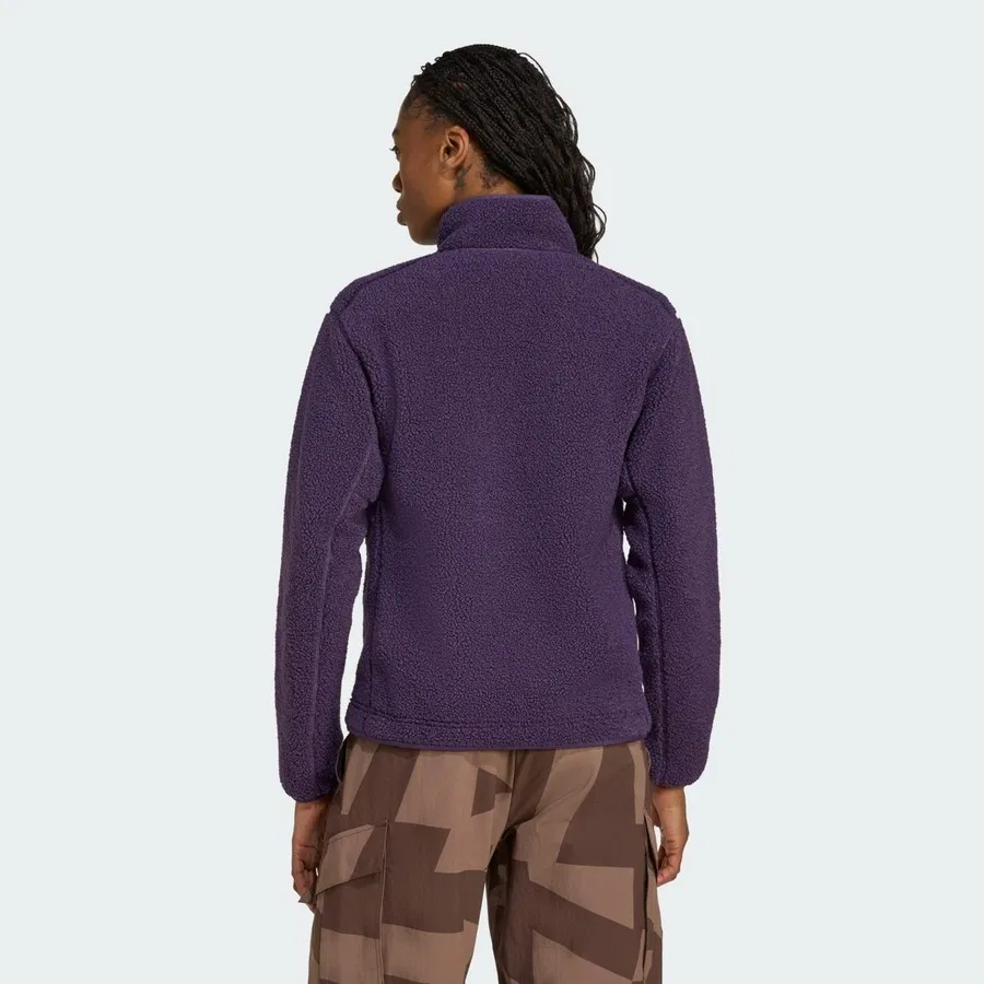 Свитшот с высоким ворсом Terrex Xploric High Pile Fleece Pullover adidas, Фиолетовый — фото 2
