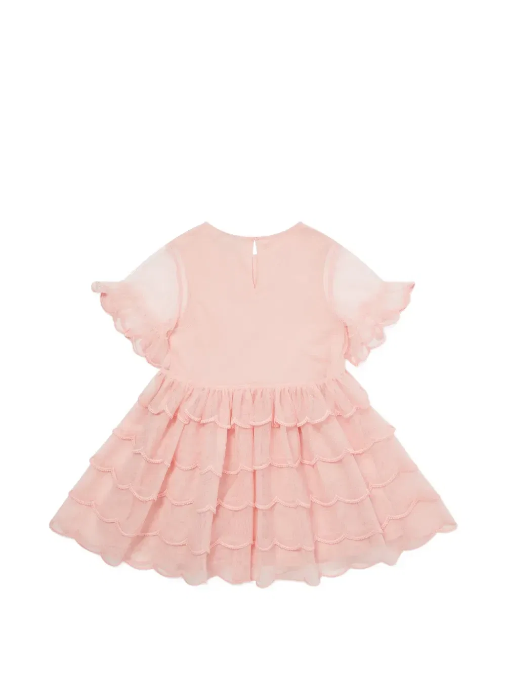 Платье с оборками и многоярусными юбками Stella McCartney Kids, розовый — фото 2