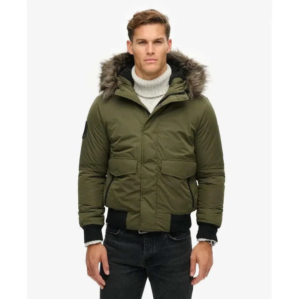 Мужская куртка-бомбер с капюшоном Everest Superdry, Grun — фото 3