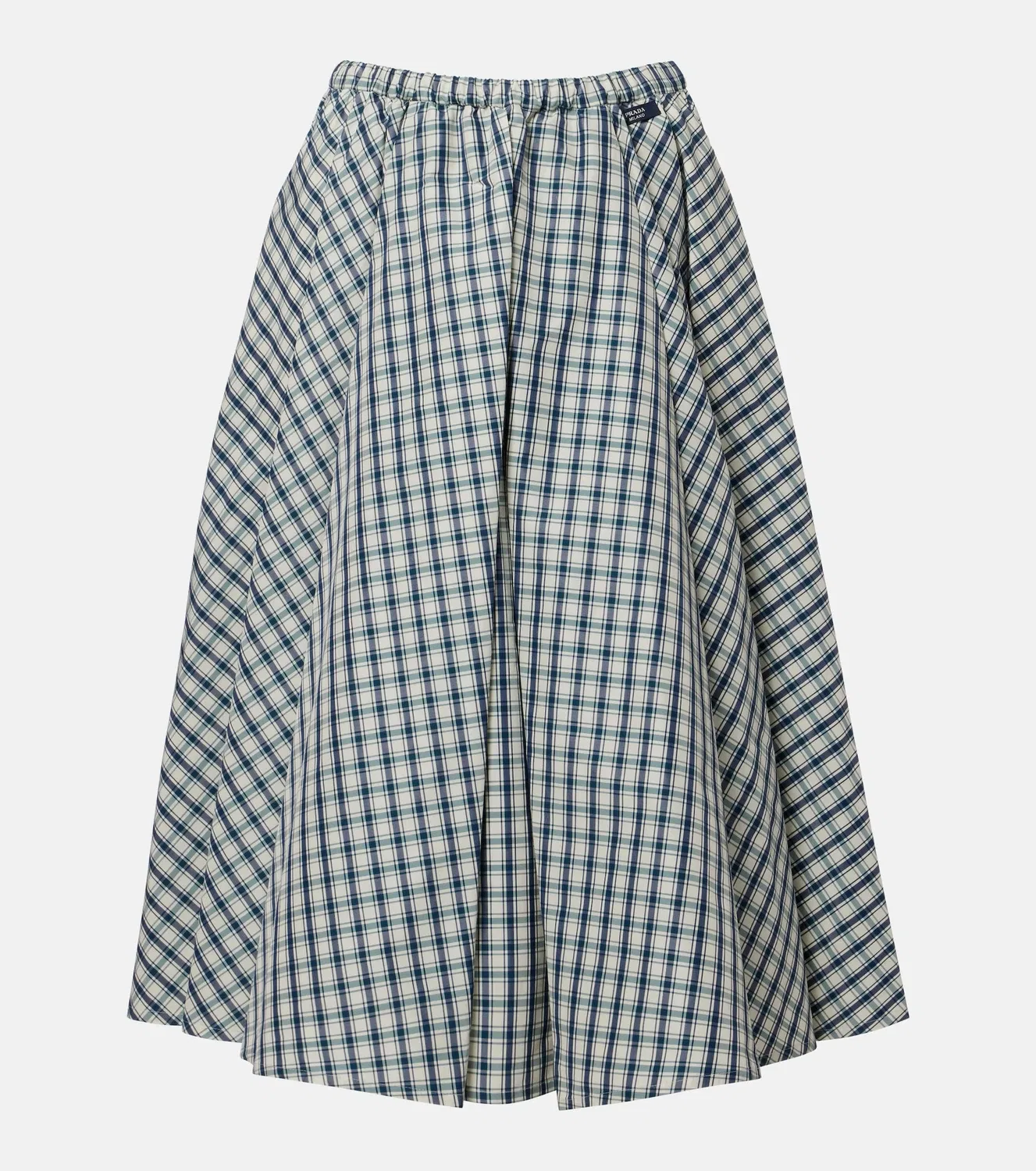 Юбка миди в клетку Prada, синий