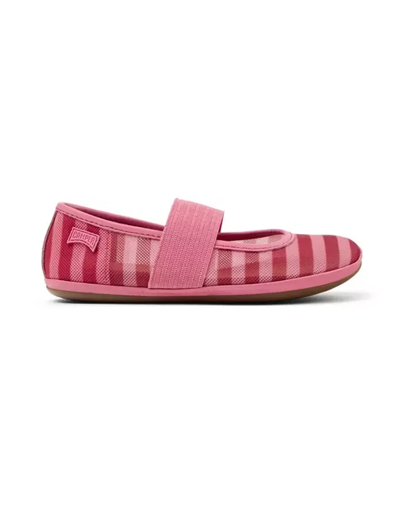 Балетки детские Camper right leather flats, натуральная кожа, розовый — фото 2