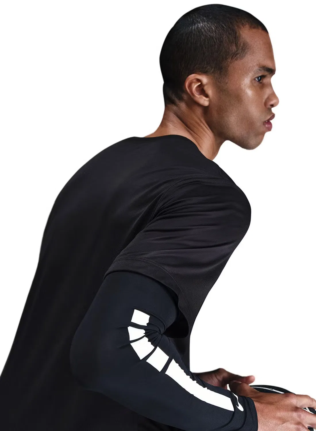 Футболка с логотипом Dri-Fit Nike, черный — фото 4