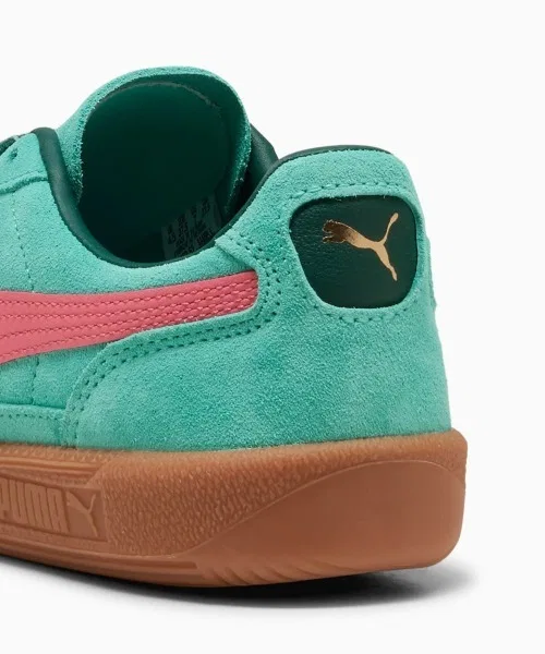 Унисекс кроссовки PUMA PALERMO из кожи с гам-солом розовые — фото 4