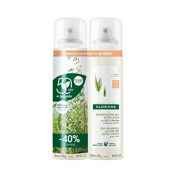 

Сухой шампунь Pack Extrasuave A La Leche De Avena Con Color Klorane, 2 UD