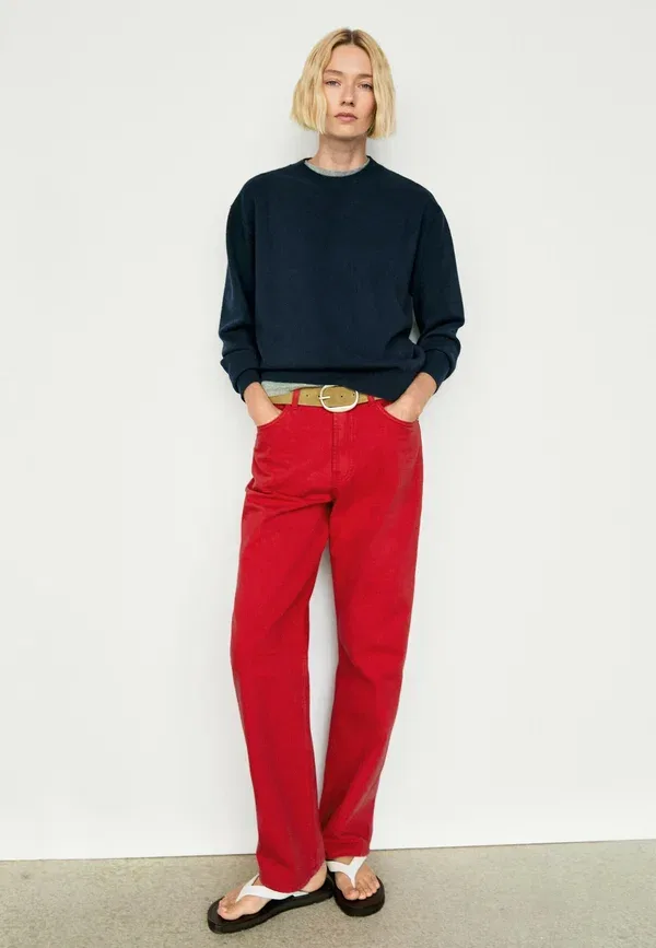 Джемпер из кашемира Jumper Massimo Dutti, Mottled Dark Blue, темно-синий — фото 2