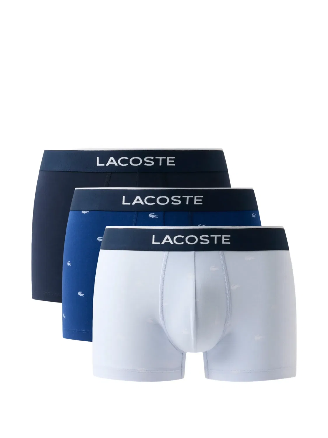 Трусы-боксеры (набор из 3 пар) синие Lacoste, синий