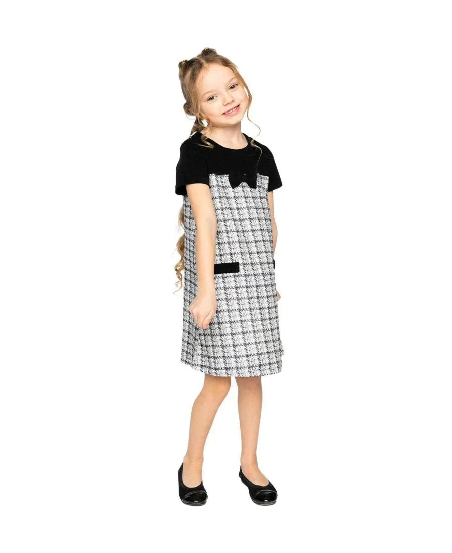 Платье-трапеция без рукавов с принтом из коллекции Chic Occasionwear Deux par Deux, Black And White Knitwear — фото 3
