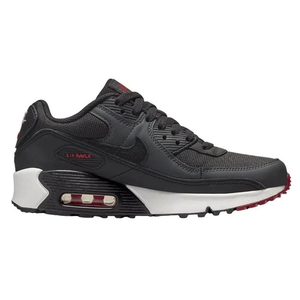 Детские кроссовки для мальчиков с амортизацией Air Max 90 LTR NIKE, Anthracite Black Team Red 022 — фото 2