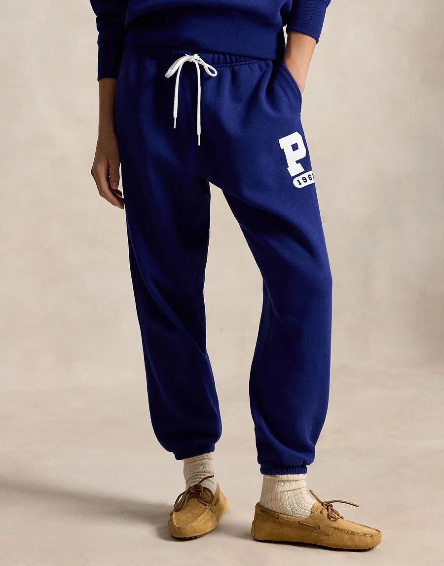 Зауженные брюки Polo Ralph Lauren королевского синего цвета — фото 3