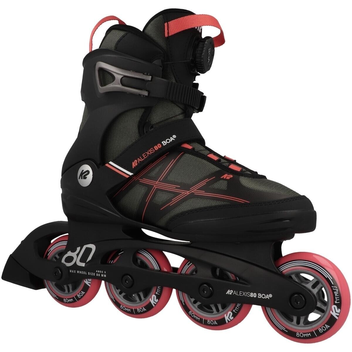 

Роликовые коньки Alexis 80 Boa женские K2, черный
