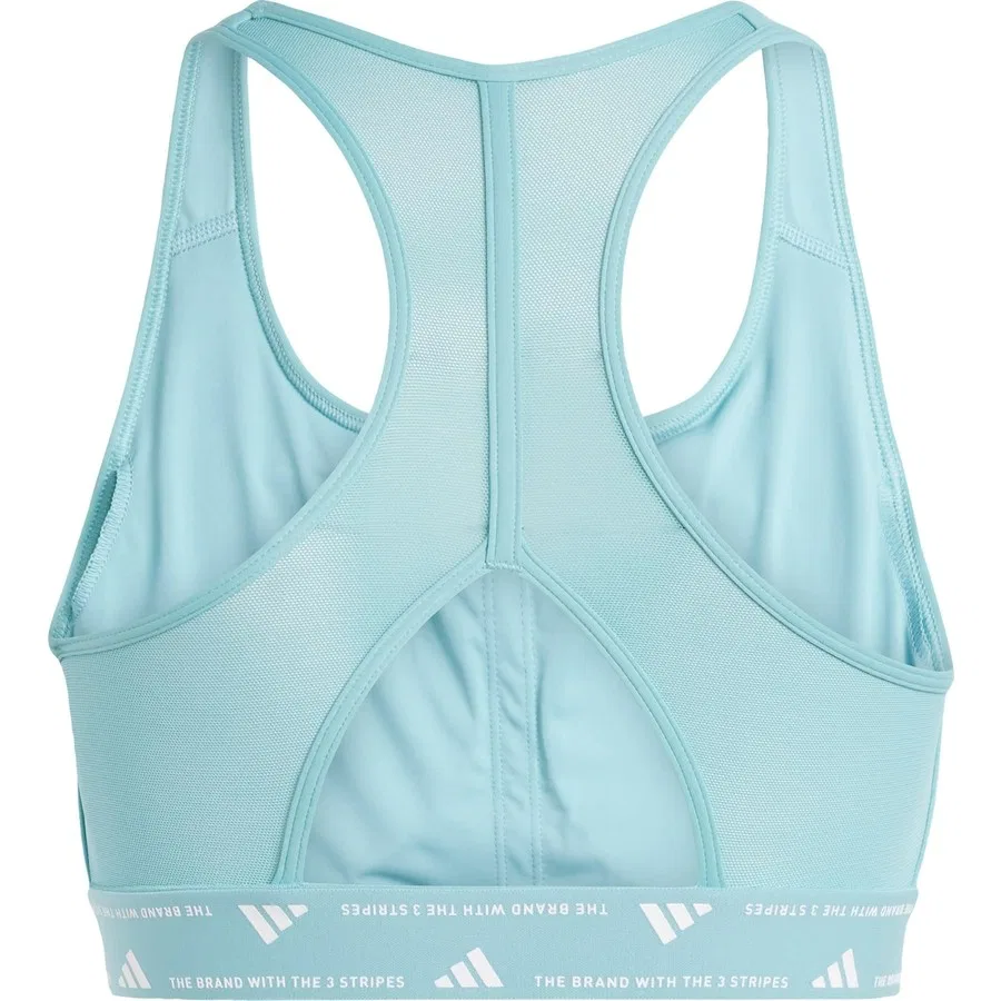 Спортивный бюстгальтер средней поддержки с принтом 3stripes Performance IY7703 Train Medium Support 3stripes adidas, Зеленый — фото 4