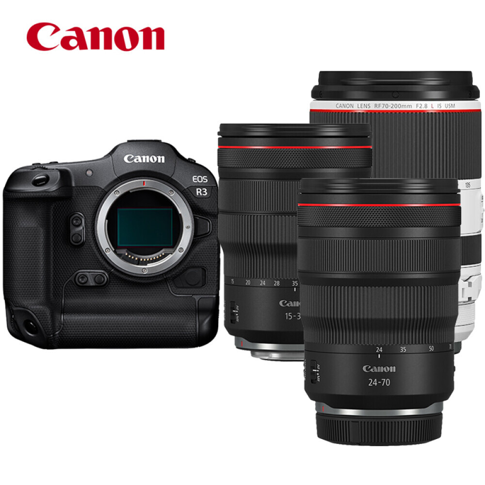 

Фотоаппарат Canon EOS R3 （RF70-200+RF15-35+RF24-70） с картой памяти на 512G