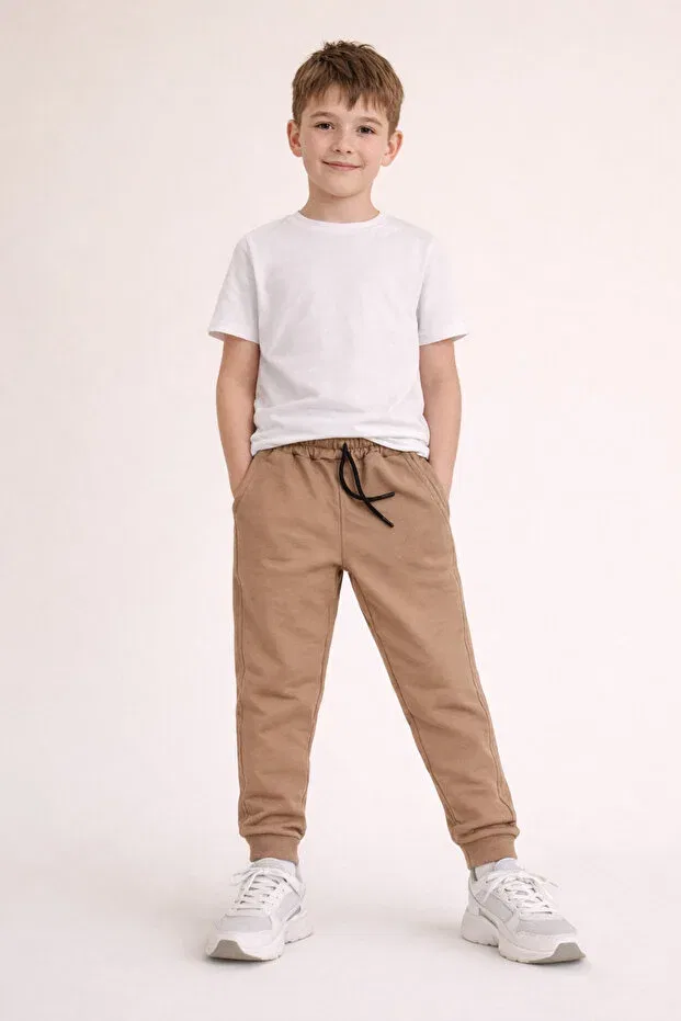 Детские спортивные штаны для мальчиков с утяжкой Çiko Kids, Black-Beige-Navy Blue — фото 2