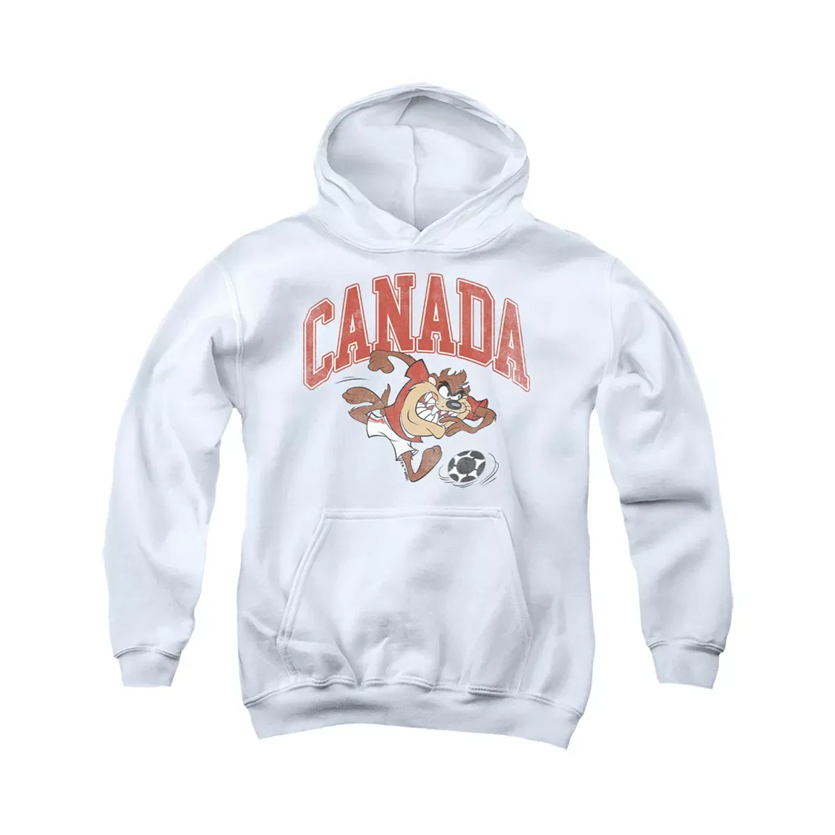 Детский худи для мальчиков с принтом Looney Tunes Taz Canada Hooded Sweatshirt Looney Tunes, White