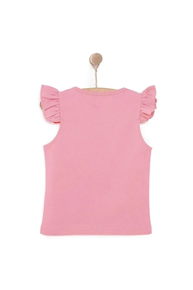 Детская футболка для девочек хлопковая Ebebek Hello Baby, Dark Pink — фото 2