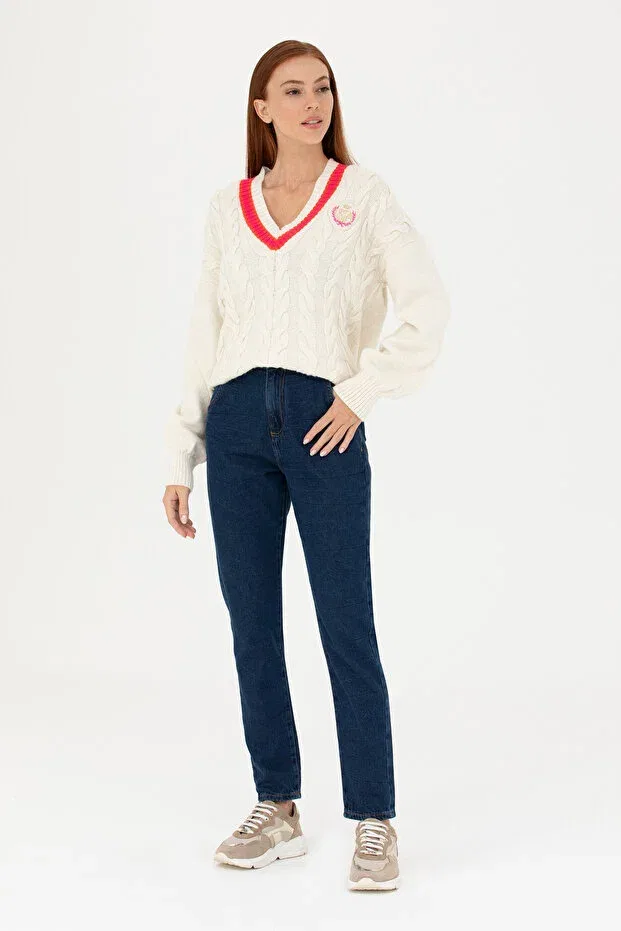 Женские джинсы с высокой талией Mom U.S. Polo Assn., 992409 — фото 3