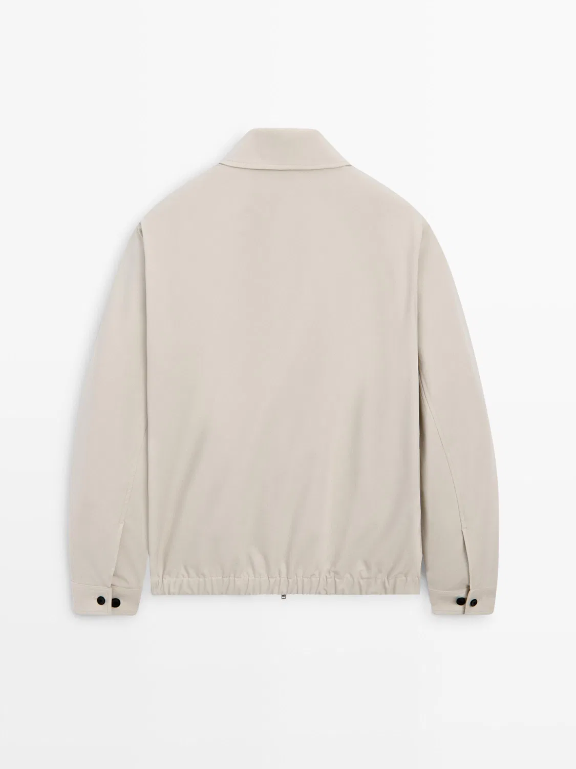 Укороченная рубашка-накидка с карманами Massimo Dutti, светло-бежевый — фото 2