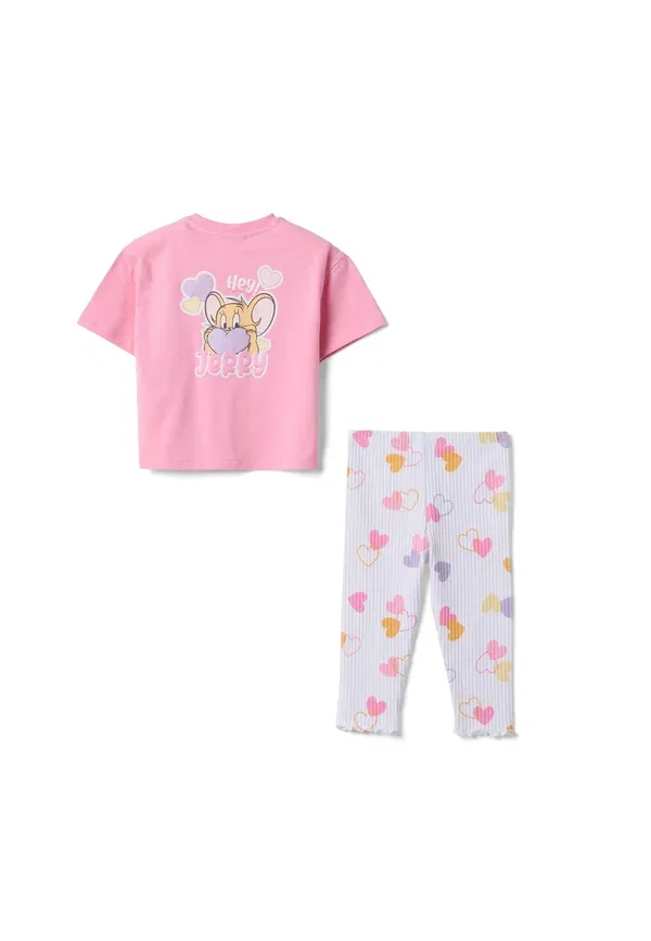 Комплект из топа и брюк с принтом Tom and Jerry Ovs, light pink, светло-розовый — фото 2