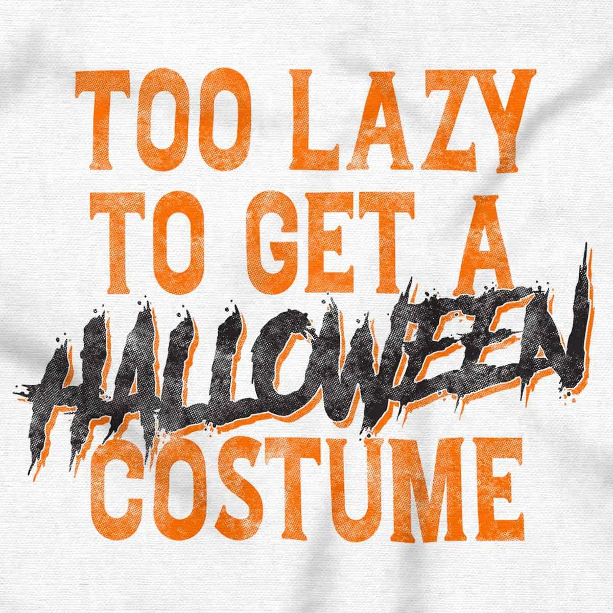 Детский боди-комбинезон с принтом Too Lazy To Get A Halloween Costume Brisco Brands, White — фото 2