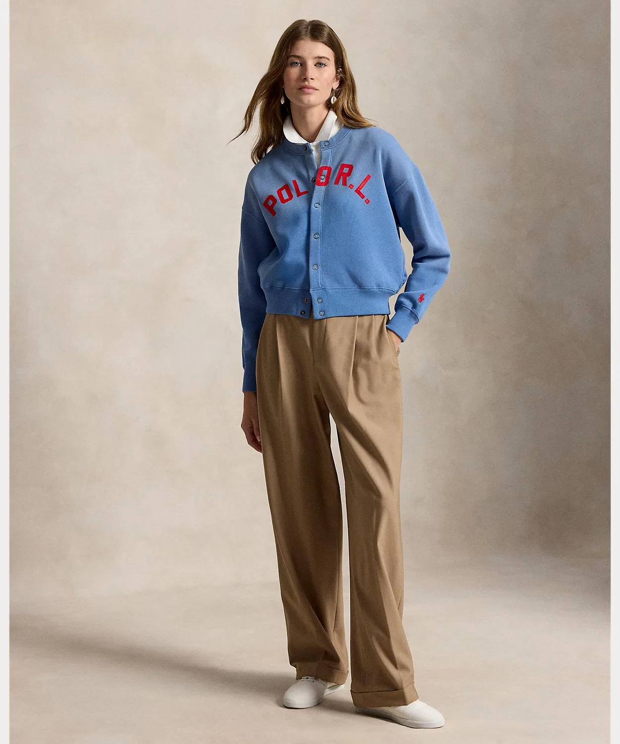 Женский кардиган из флиса с принтом Polo R.L. POLO RALPH LAUREN, Blue — фото 3