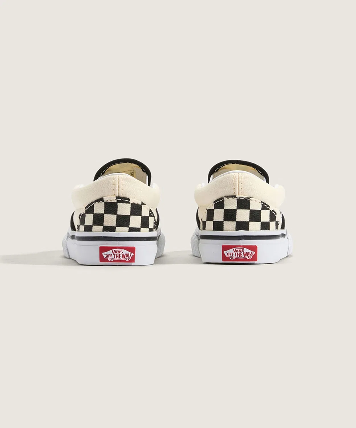 Детские слипоны с клетчатым принтом VANS Classic Slip-On, Black/White — фото 4