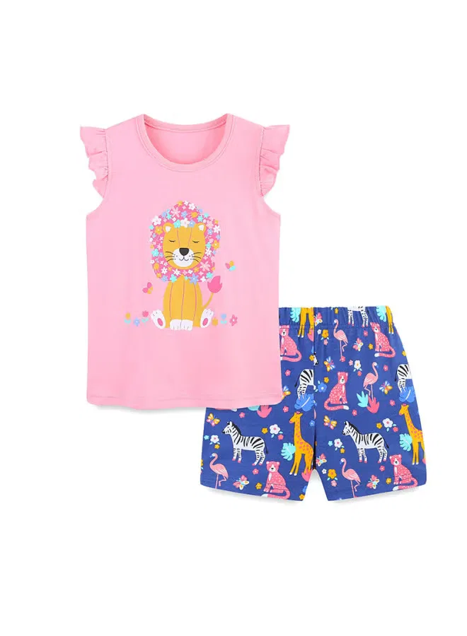 Aosta Betty Store Комплект детский с мультяшным принтом из трикотажного хлопка, цвет
