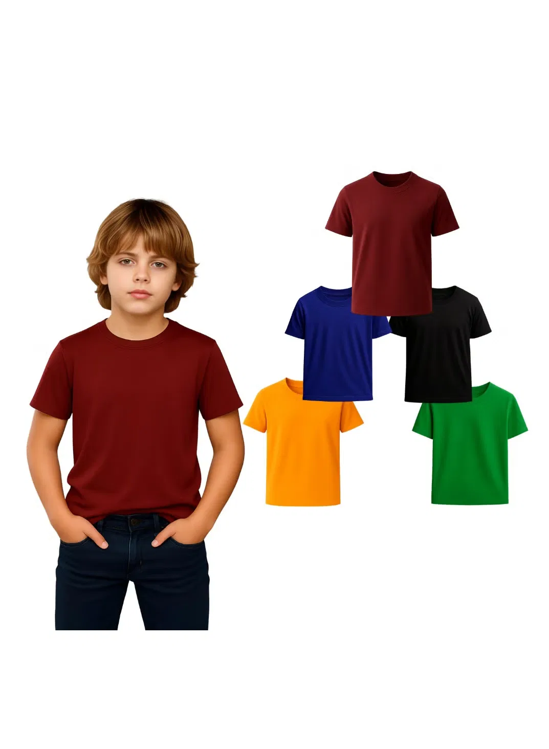 Комплект футболок с коротким рукавом, 5 штук, Printshop4Me, синий