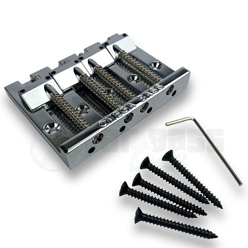 

Басовый бридж Omega — хромированный / без прорезей Allparts Omega Bass - Chrome / Unslotted