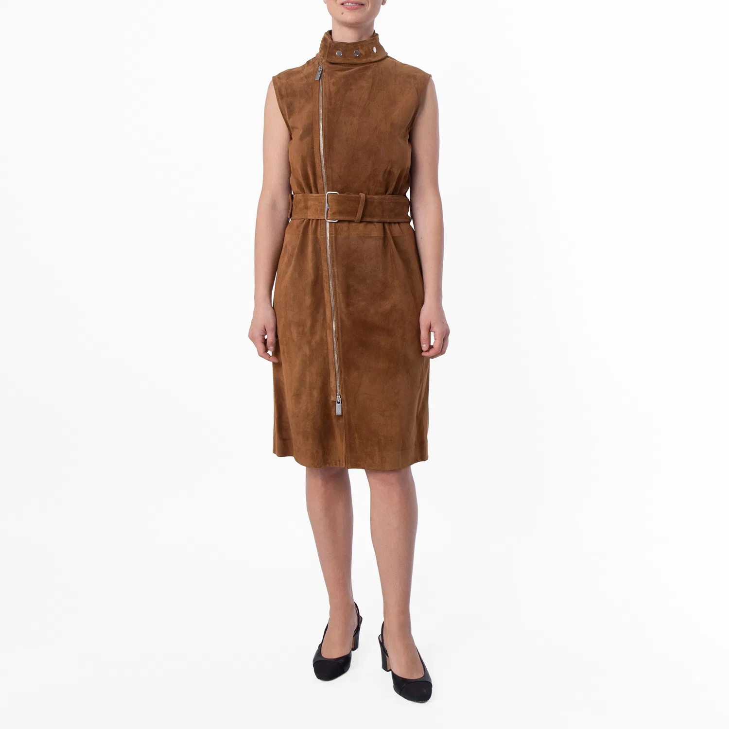 Платье без рукавов из замши Suede Sleeveless Dress Burberry, Hazel