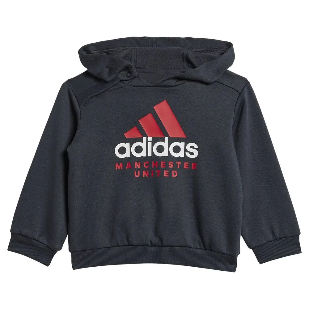 Детский спортивный костюм с капюшоном Manchester United 24/25 DNA Adidas, Black — фото 2