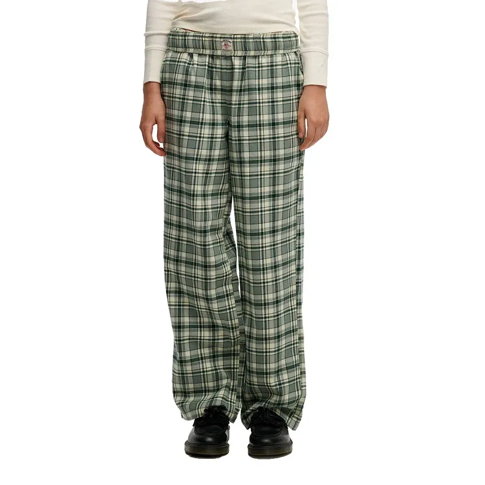 Женские брюки свободного кроя с клетчатым принтом Check Elastic Superdry, Green