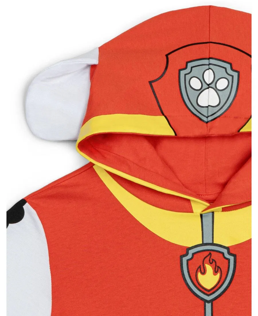 Футболка-худи с капюшоном для мальчика, с принтом, Marshall Paw Patrol, Bright Red — фото 3