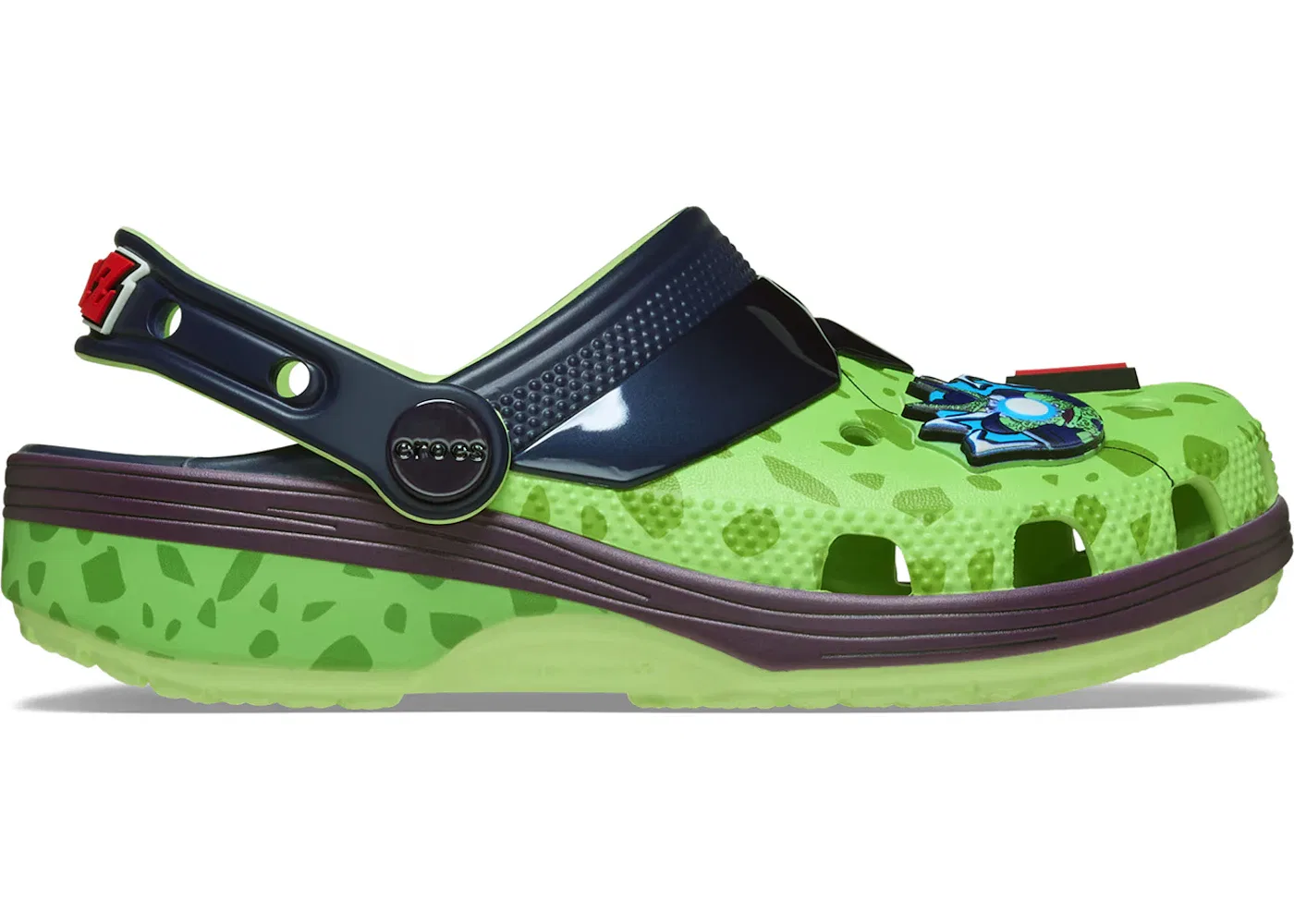 Детские клоги Classic Clog Dragon Ball Z Cell Crocs, Green/Purple/Multi
