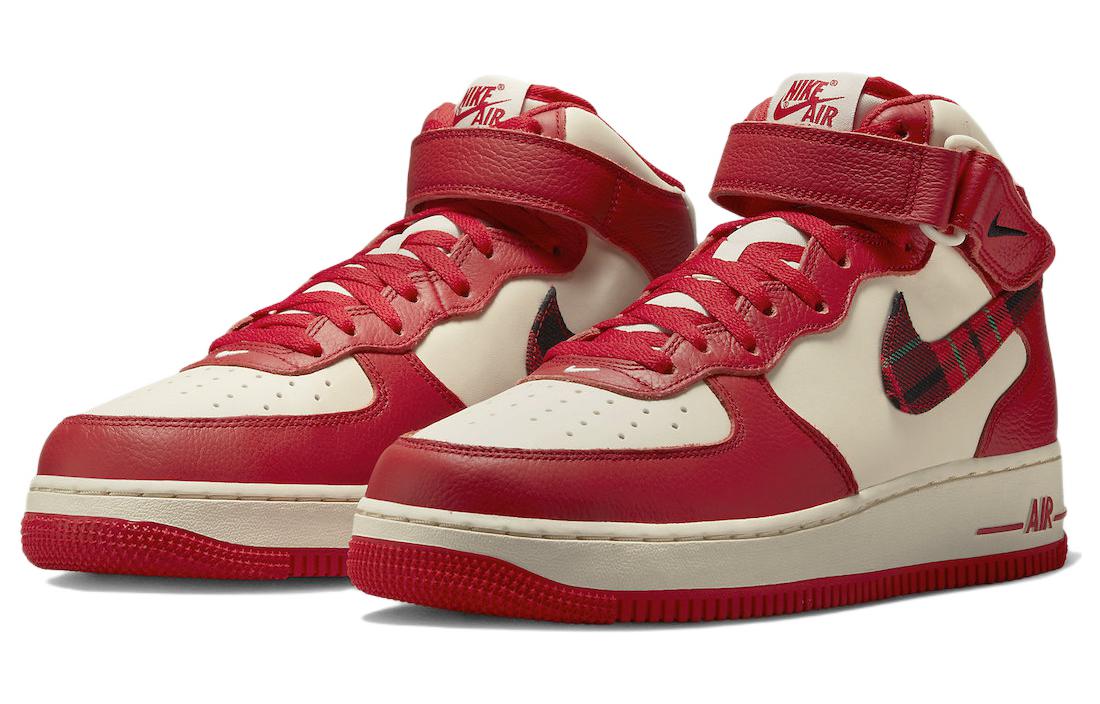 Кроссовки Nike Air Force 1 Mid '07 LX, кремовый/красный — фото 3