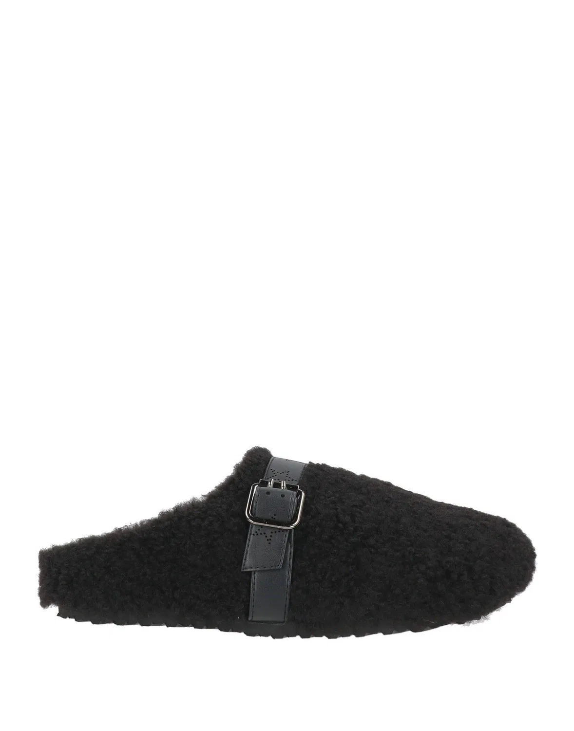 Детские сандалии для девочек с отделкой из искусственного меха Teddy Fleece Stella Mccartney Kids, черный