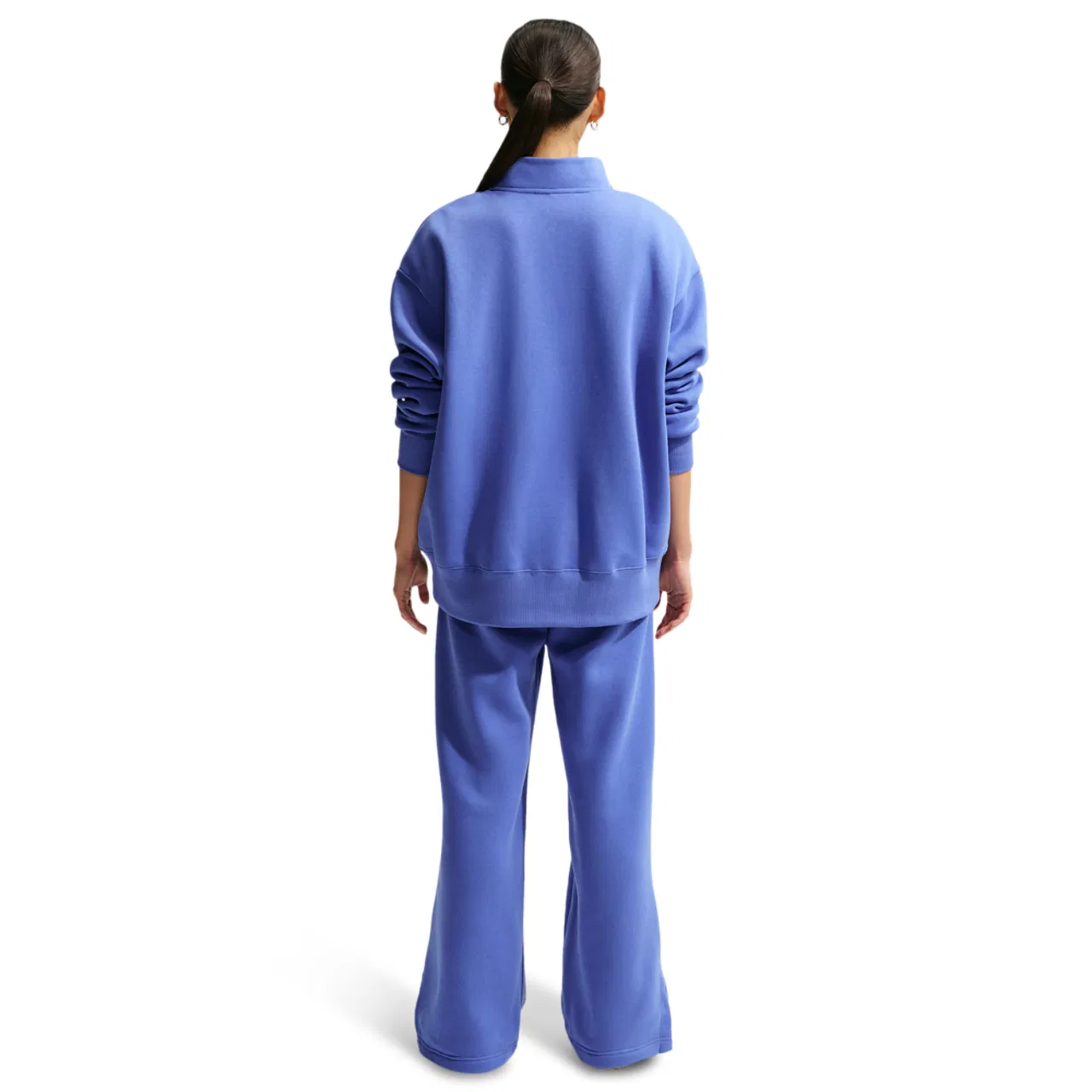 Женские брюки Phoenix Fleece High Rise Wide Nike, цвет Sail/Lt Medium Blue — фото 4