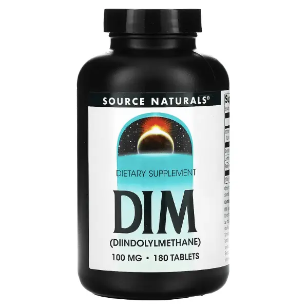 

DIM (дииндолилметан), 100 мг, 180 таблеток, Source Naturals