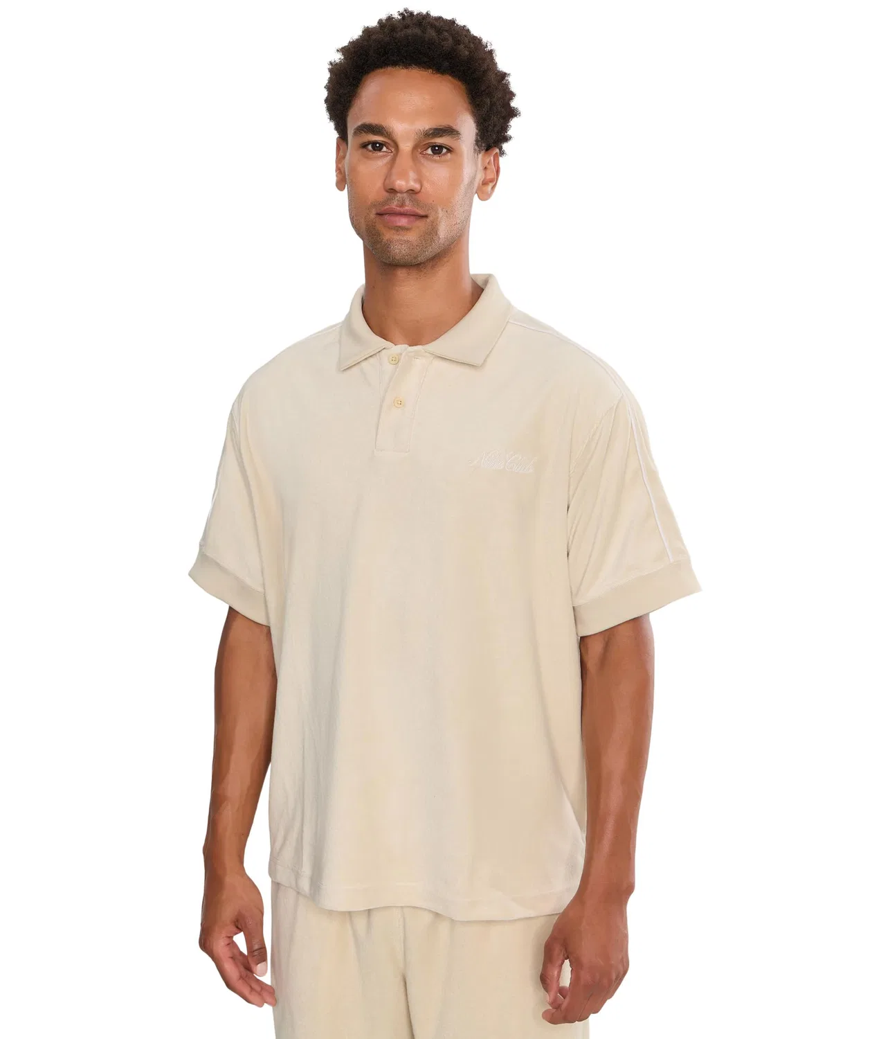 Поло из махрового трикотажа Club Terry Polo NCC Nike, Light Khaki/Deep Royal Blue/Tough Red/Deep Royal Blue