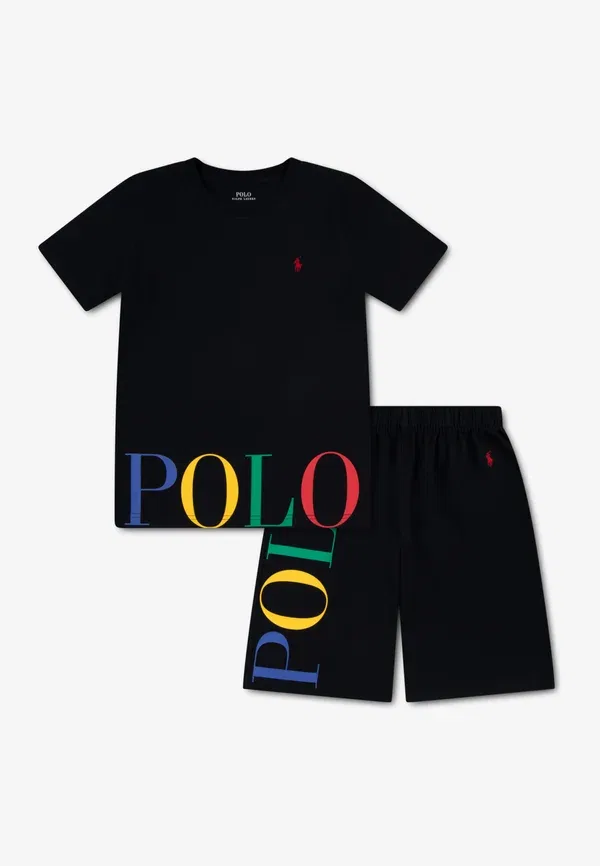 Футболка и шорты с принтом Tee - pyjama set Polo Ralph Lauren, polo black, черный