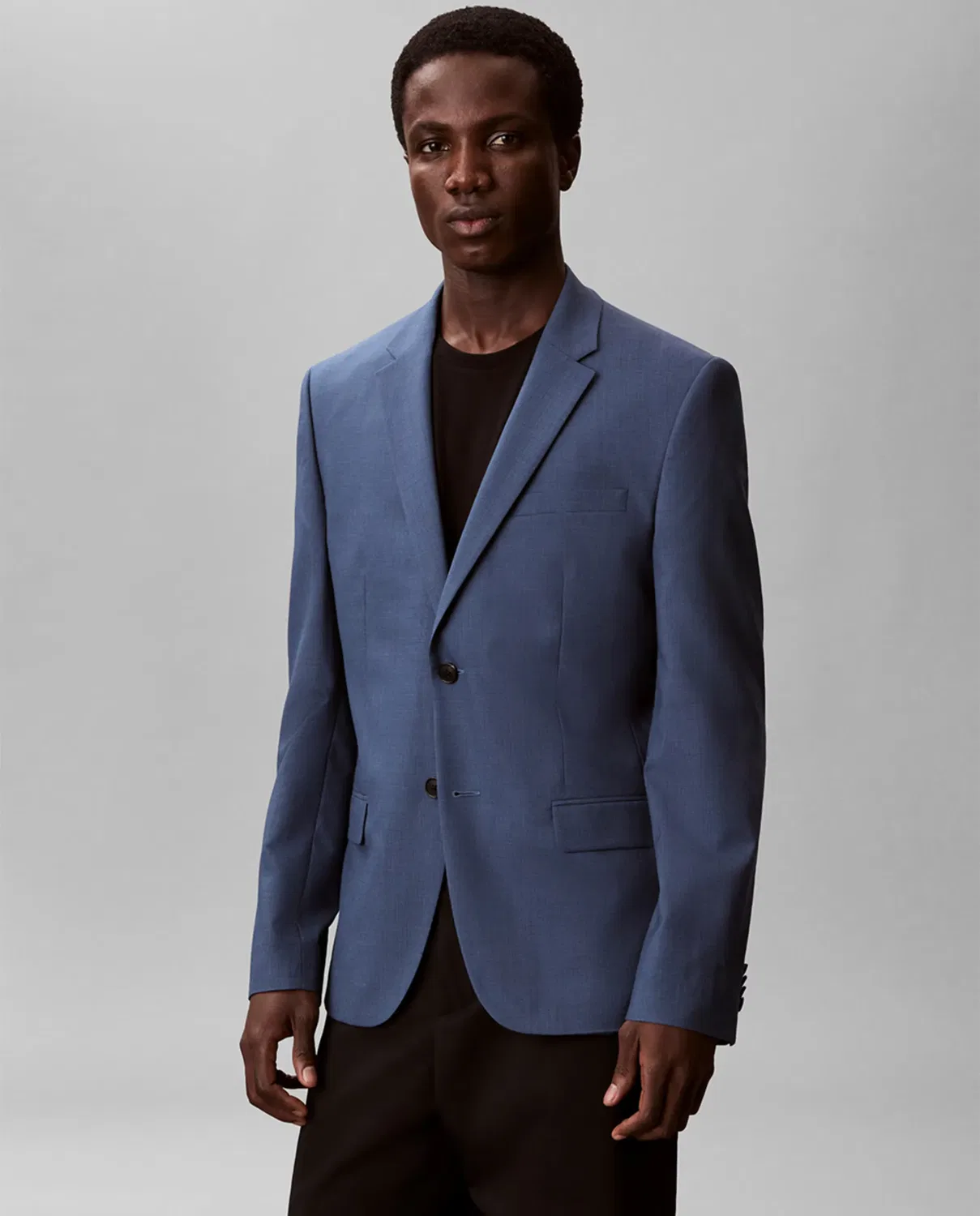 Мужской пиджак шерстяной с принтом Calvin Klein, Azul