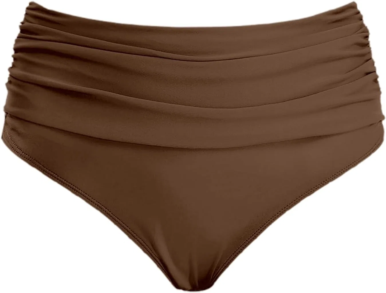 Женские бикини-шорты с высокой талией утягивающие Soft, Brown — фото 4