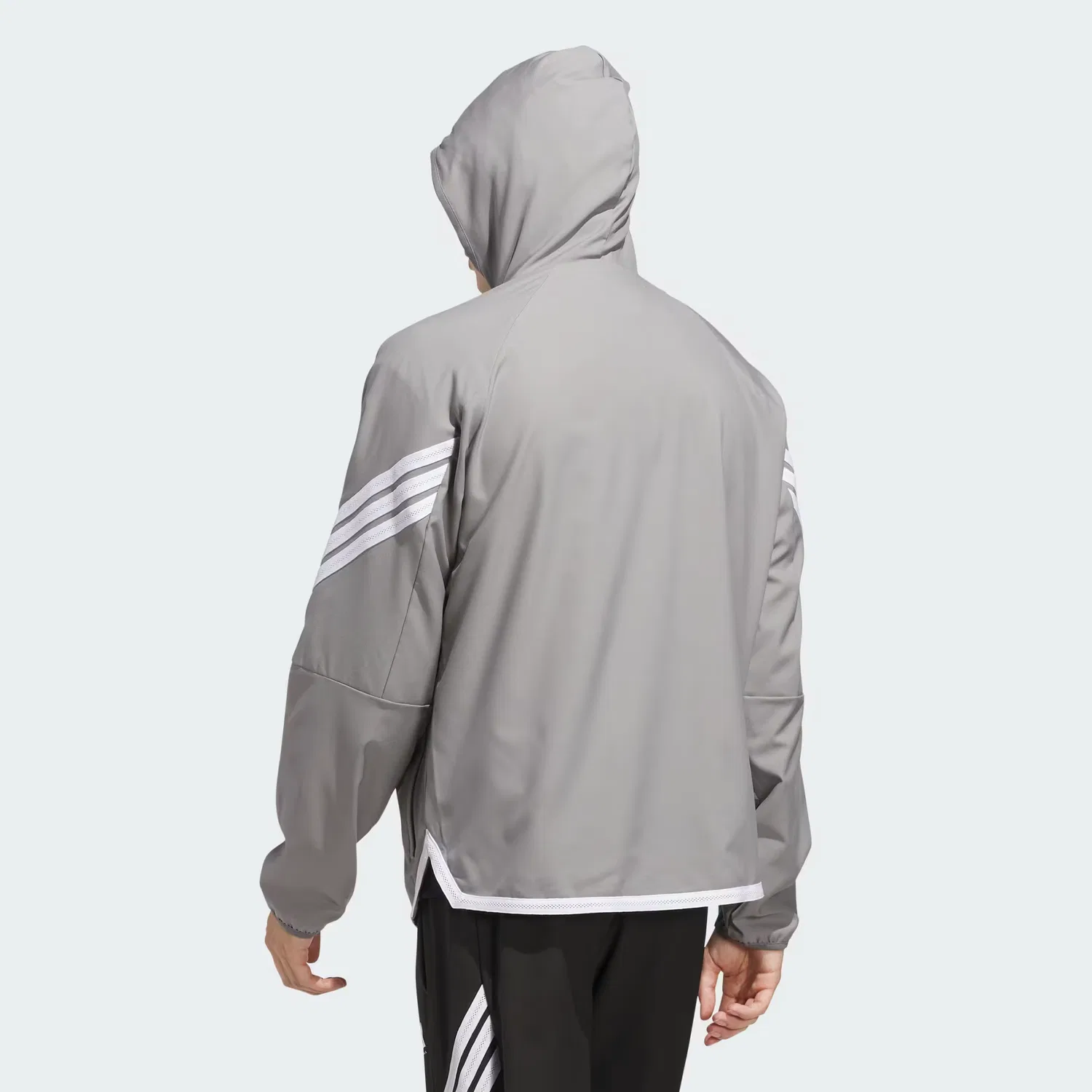 Мужская баскетбольная куртка с капюшоном Crazy Lite Adidas Performance, серый — фото 2