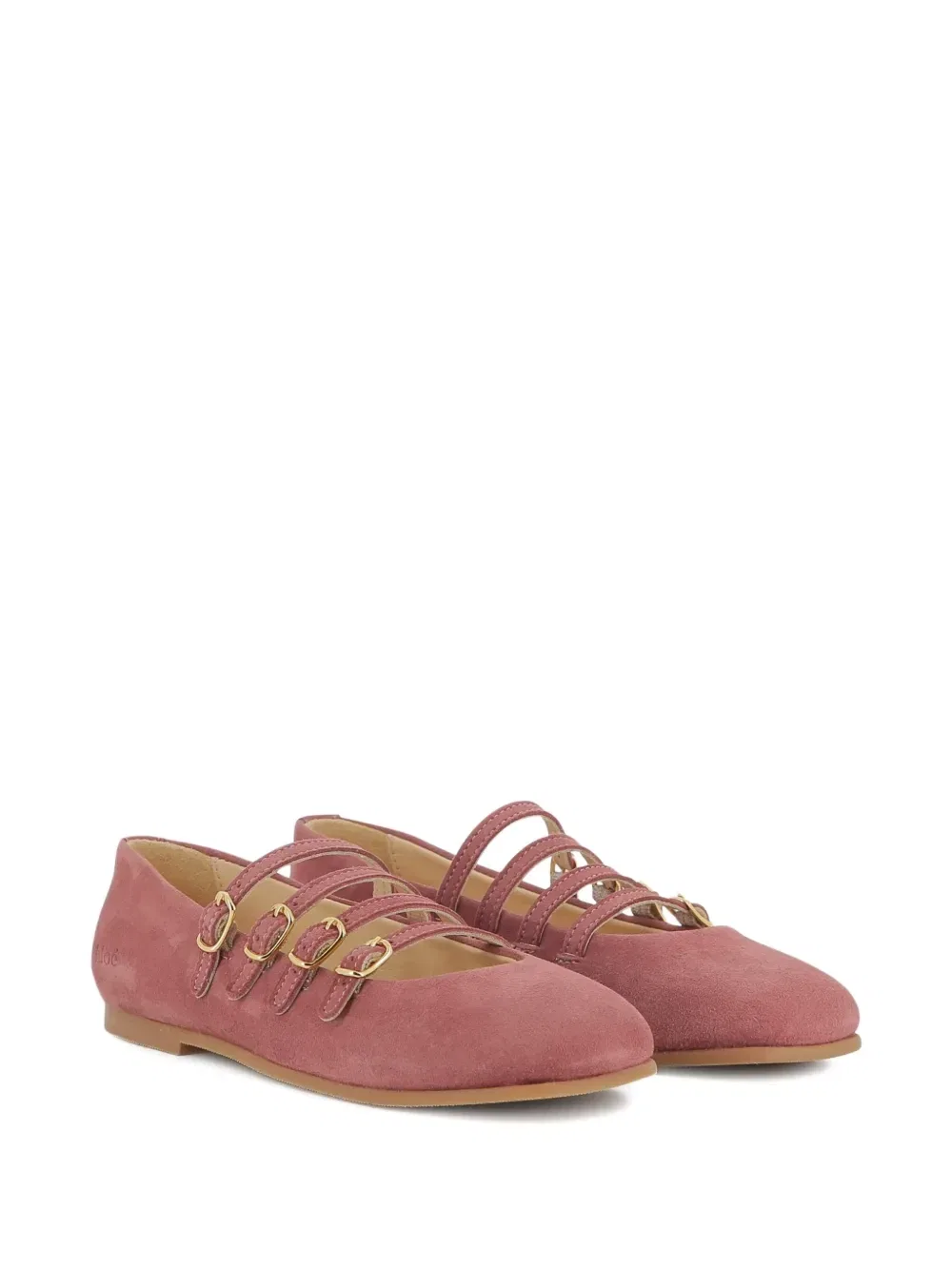 Балетки с пряжками Chloe Kids, розовый