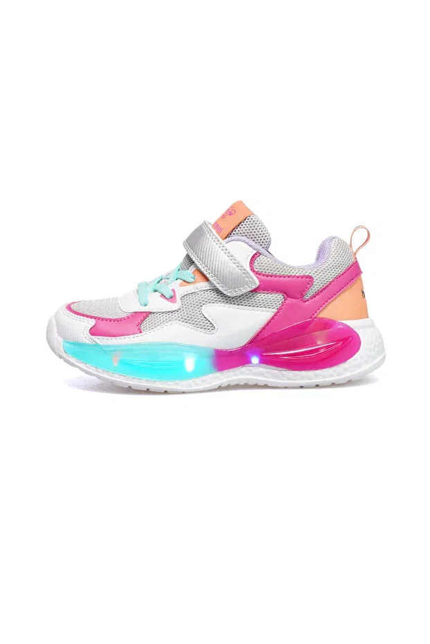 Детские туфли для девочек с подсветкой Hummel, White