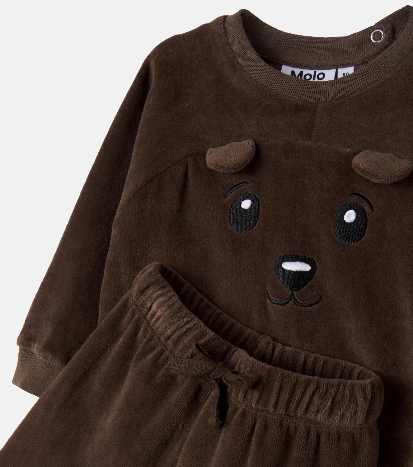 Комплект из толстовки и спортивных штанов Baby Derry Simeon Molo, коричневый — фото 4